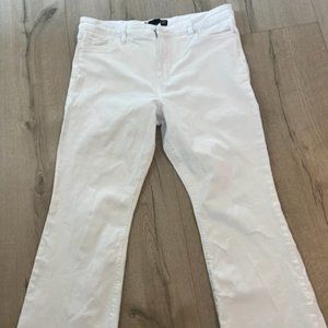 Kut from Kloth White Flare Fray Jeans Size 18